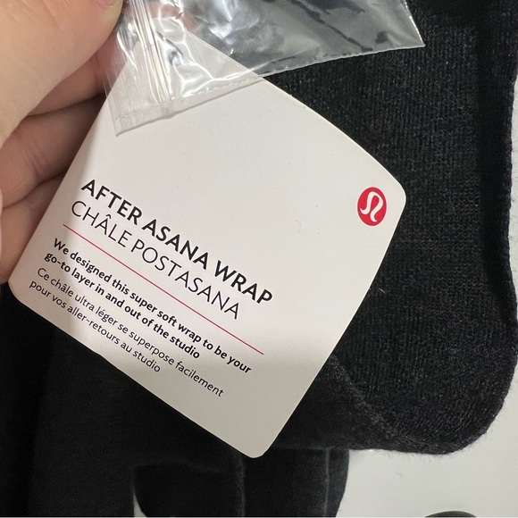 NWT Lululemon After Asana Wrap Heathered Black O/S - Picture 10 of 12